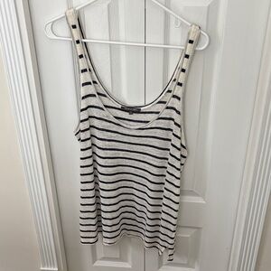 Michael Stars Black and White Striped Tank Top